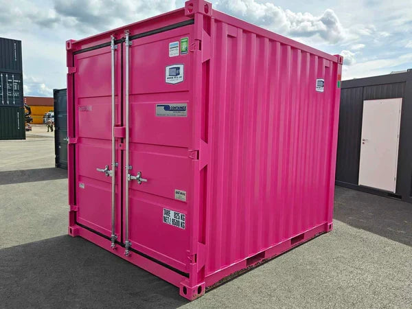 Contenedor maritimo 10 pies rosa seminuevo